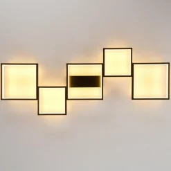 Plafonnier Bacolod LED Noir, 1 lumière