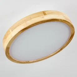 Plafonnier Bagaha LED Bois clair, 1 lumière, Télécommandes