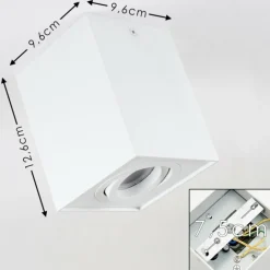 Plafonnier Baishan Blanc, 1 lumière