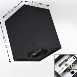 Plafonnier Baishan Noir, 1 lumière