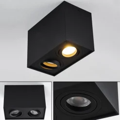 Plafonnier Baishan Noir, 2 lumières