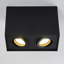 Plafonnier Baishan Noir, 2 lumières