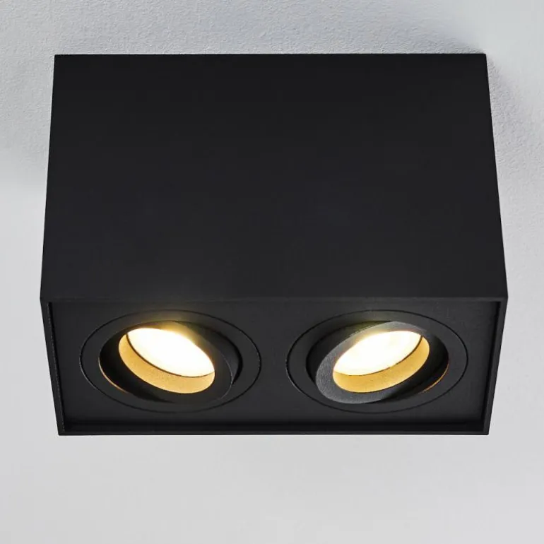 Plafonnier Baishan Noir, 2 lumières