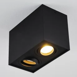 Plafonnier Baishan Noir, 2 lumières