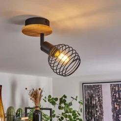 Plafonnier Ballis Écru, Noir, 1 lumière