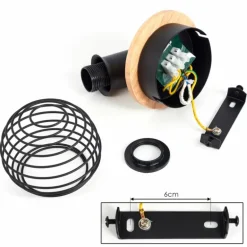 Plafonnier Ballis Écru, Noir, 1 lumière