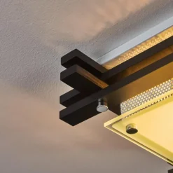 Plafonnier Balouta Noir, Blanc, 1 lumière