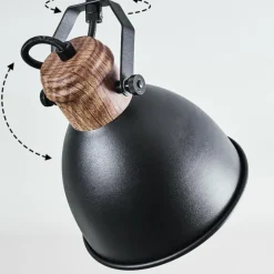 Plafonnier Banjul Brun, Noir, 4 lumières