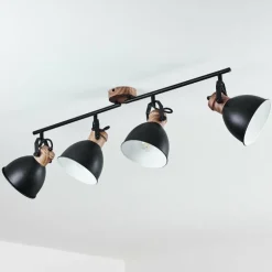 Plafonnier Banjul Brun, Noir, 4 lumières