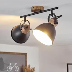 Plafonnier Banjul Noir, 2 lumières