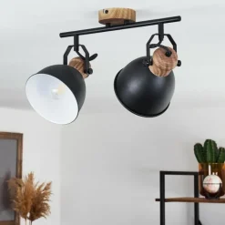 Plafonnier Banjul Noir, 2 lumières