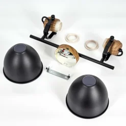 Plafonnier Banjul Noir, 2 lumières