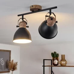 Plafonnier Banjul Noir, 2 lumières