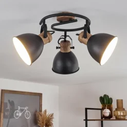 Plafonnier Banjul Noir, 3 lumières