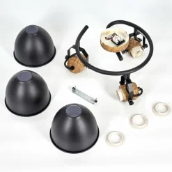 Plafonnier Banjul Noir, 3 lumières