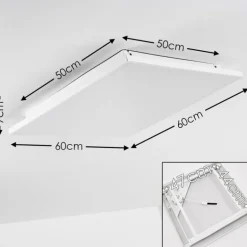 Plafonnier Bankura LED Blanc, 1 lumière, Télécommandes