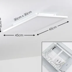 Plafonnier Bankura LED Blanc, 1 lumière, Télécommandes, Changeur de couleurs