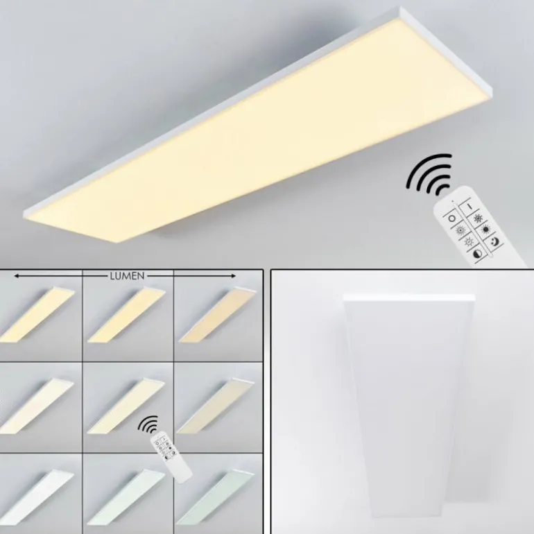 Plafonnier Bankura LED Blanc, 1 lumière, Télécommandes