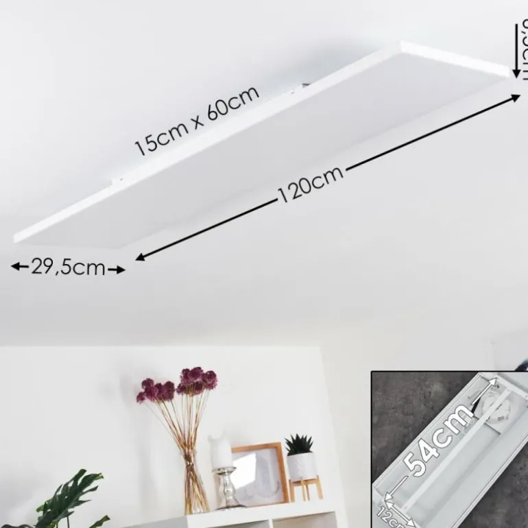 Plafonnier Bankura LED Blanc, 1 lumière, Télécommandes