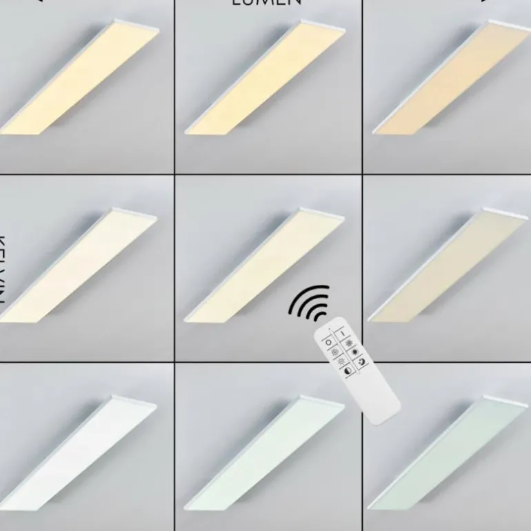 Plafonnier Bankura LED Blanc, 1 lumière, Télécommandes