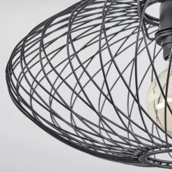 Plafonnier Banleou Noir, 1 lumière