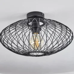 Plafonnier Banleou Noir, 1 lumière