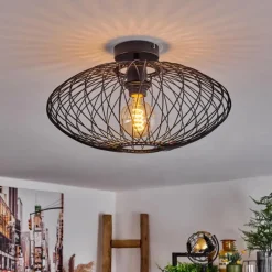 Plafonnier Banleou Noir, 1 lumière