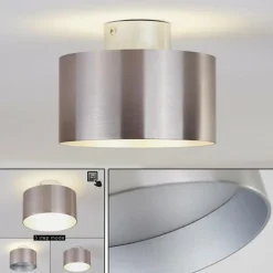 Plafonnier Baraboo LED Nickel mat, 2 lumières