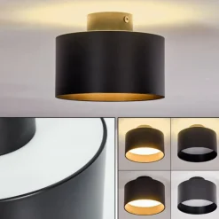 Plafonnier Baraboo LED Noir, 1 lumière