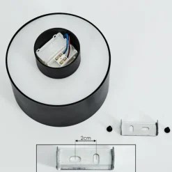 Plafonnier Baraboo LED Noir, 1 lumière