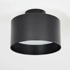 Plafonnier Baraboo LED Noir, 1 lumière