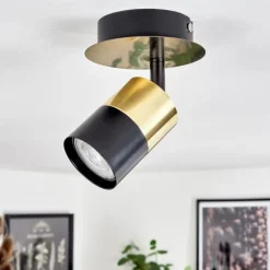 Plafonnier Barasat Laiton, Noir, 1 lumière