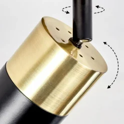 Plafonnier Barasat Laiton, Noir, 1 lumière