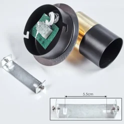 Plafonnier Barasat Laiton, Noir, 1 lumière