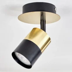 Plafonnier Barasat Laiton, Noir, 1 lumière