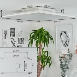 Plafonnier Barasat LED Blanc, 1 lumière