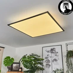 Plafonnier Barasat LED Noir, Blanc, 2 lumières
