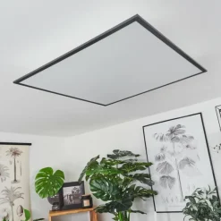 Plafonnier Barasat LED Noir, Blanc, 2 lumières
