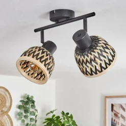 Plafonnier Barayn Noir, 2 lumières