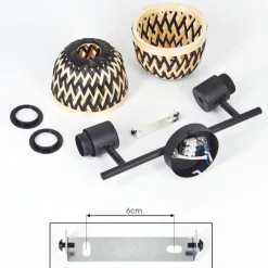 Plafonnier Barayn Noir, 2 lumières