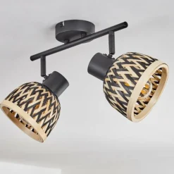 Plafonnier Barayn Noir, 2 lumières