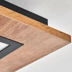 Plafonnier Bardhaman LED Chrome, Couleur bois, Noir, Blanc, 3 lumières