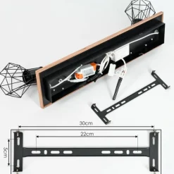 Plafonnier Bardhaman LED Chrome, Couleur bois, Noir, Blanc, 3 lumières