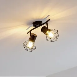 Plafonnier Bardhaman Noir, 2 lumières