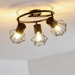 Plafonnier Bardhaman Noir, 3 lumières