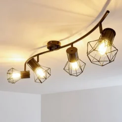 Plafonnier Bardhaman Noir, 4 lumières