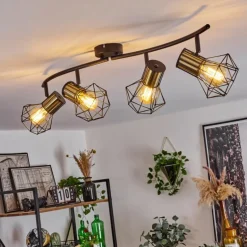 Plafonnier Bardhaman Noir, 4 lumières