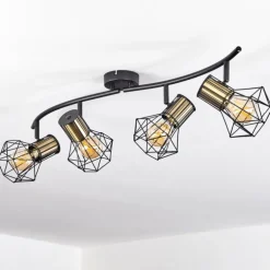 Plafonnier Bardhaman Noir, 4 lumières