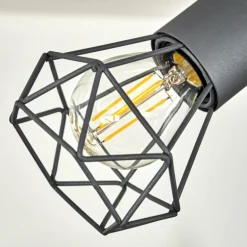 Plafonnier Baripada Anthracite, Chrome, 6 lumières