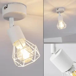 Plafonnier Baripada Blanc, 1 lumière